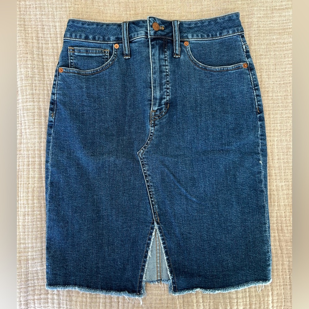 Madewell Dark Blue Denim Skirt